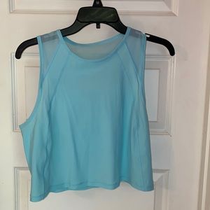 Lululemon Sculpt Cropped Tank Top— Icing Blue